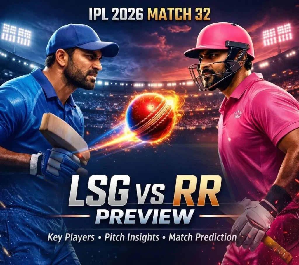 LSG vs RR match prediction IPL 2026 Ekana Stadium pitch report match prediction analysis