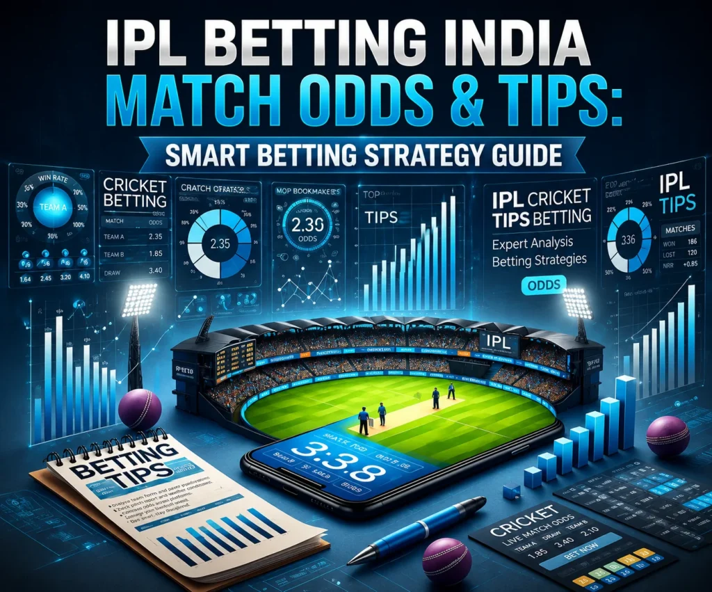 IPL Betting India Match Odds guide featuring betting strategies, odds formats, bankroll management, and IPL 2026 match analysis.
