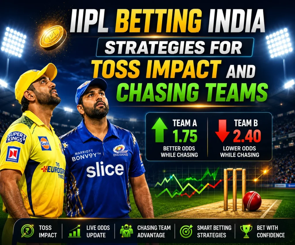 IPL India betting strategies focused on toss impact, chasing teams, live odds movement, and venue-based IPL betting analysis.