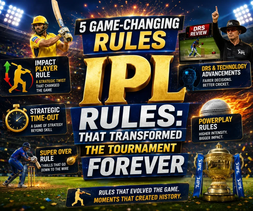 IPL Rules that transformed the tournament through major changes in gameplay and strategy.